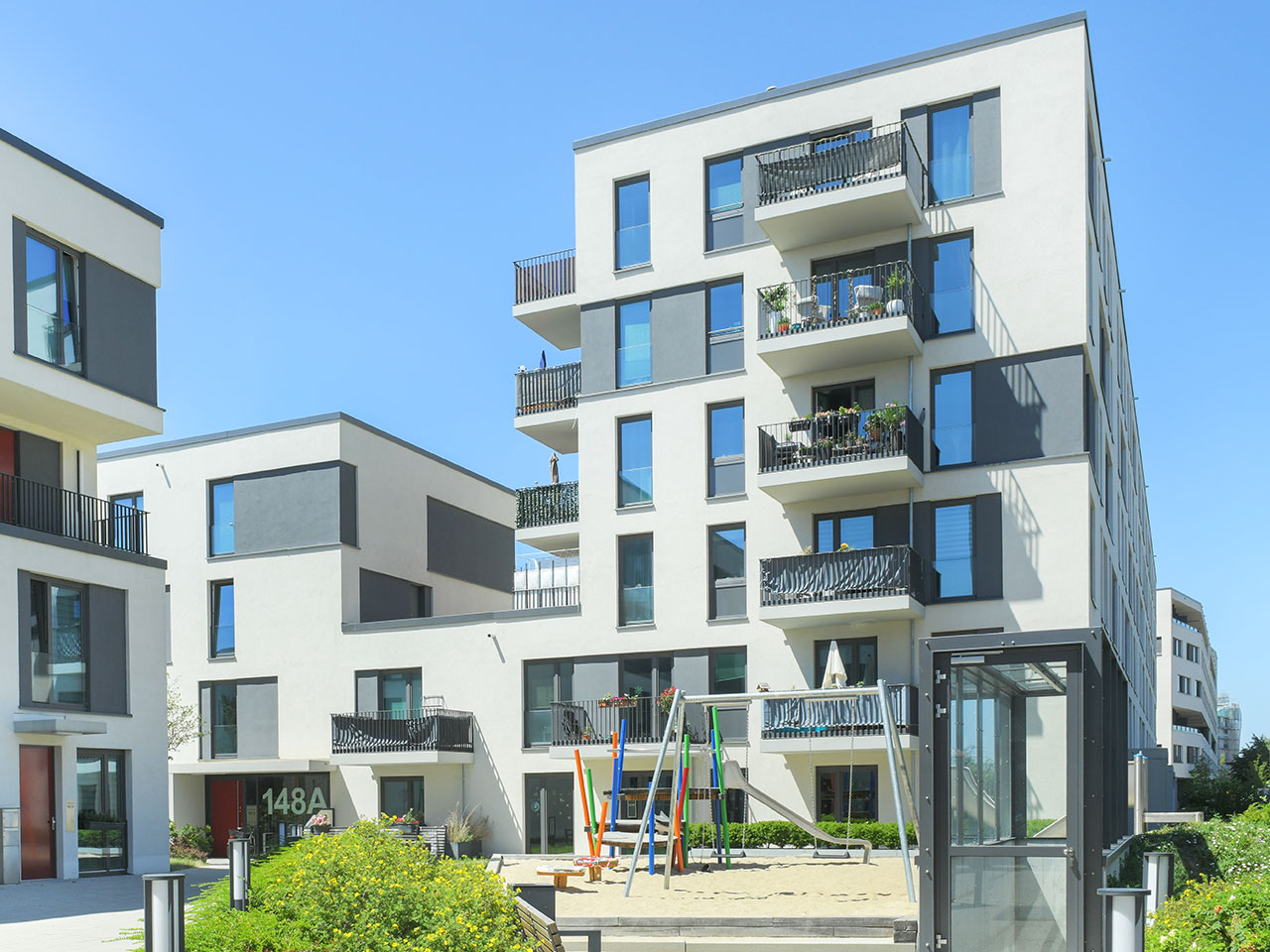 Wohnquartier Steglitz mit Spielplatz